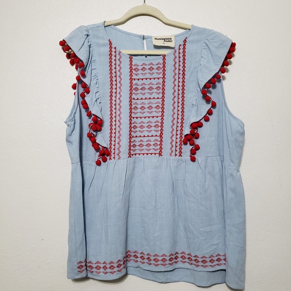 Savanna Jane Linen Blend Top